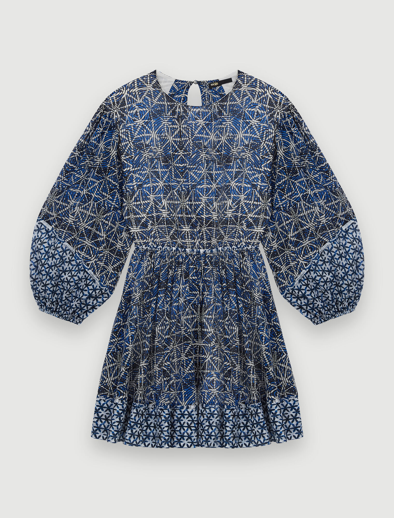 Printed cotton voile dress