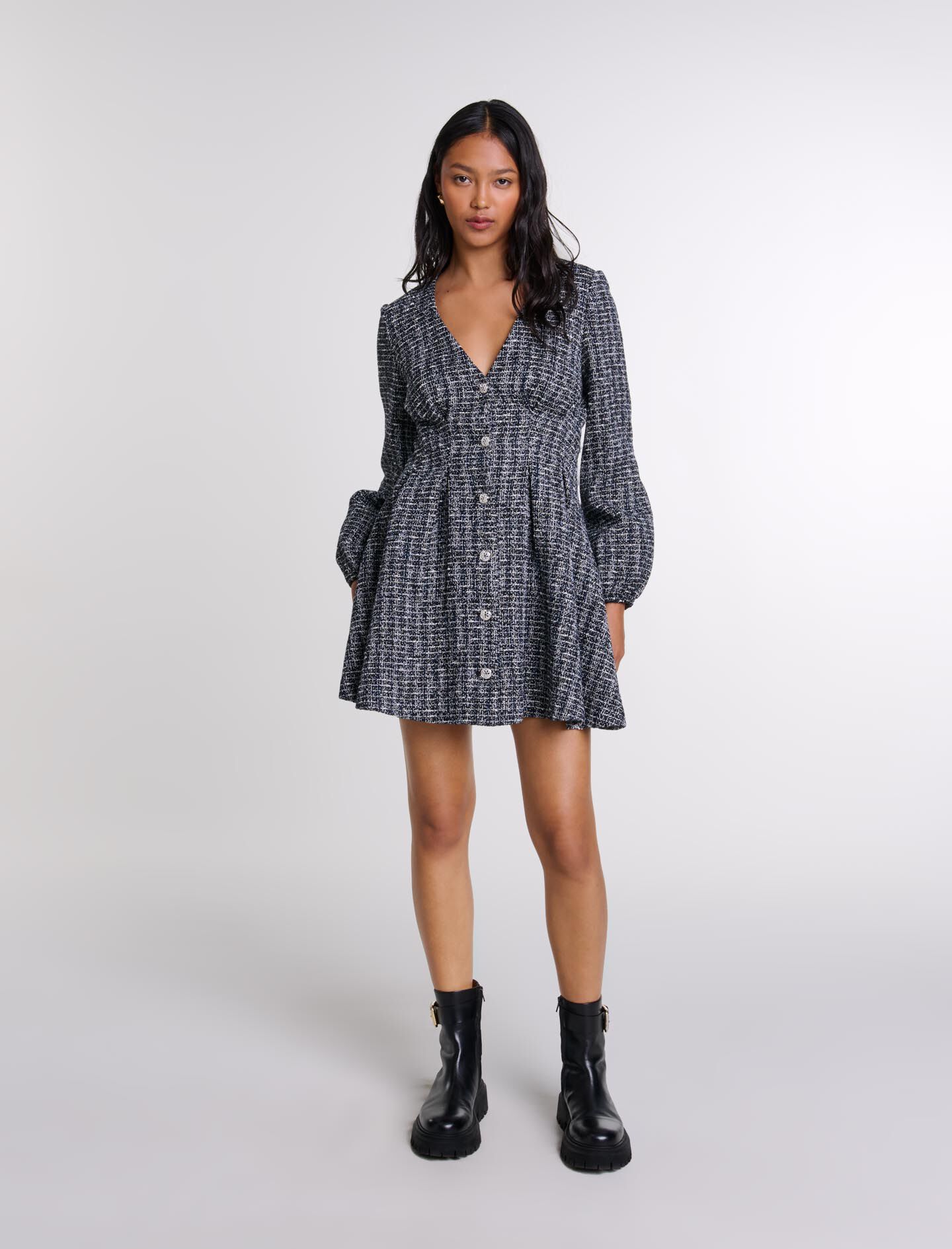 Robe maje tweed hot sale