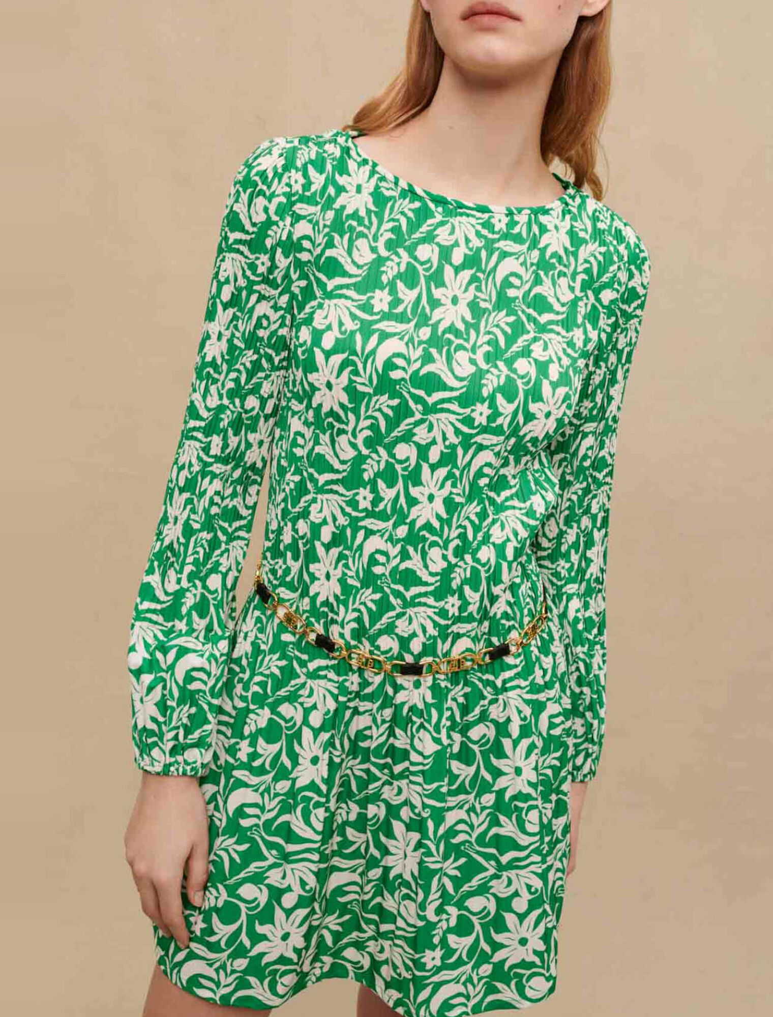 Long-sleeved mini dress