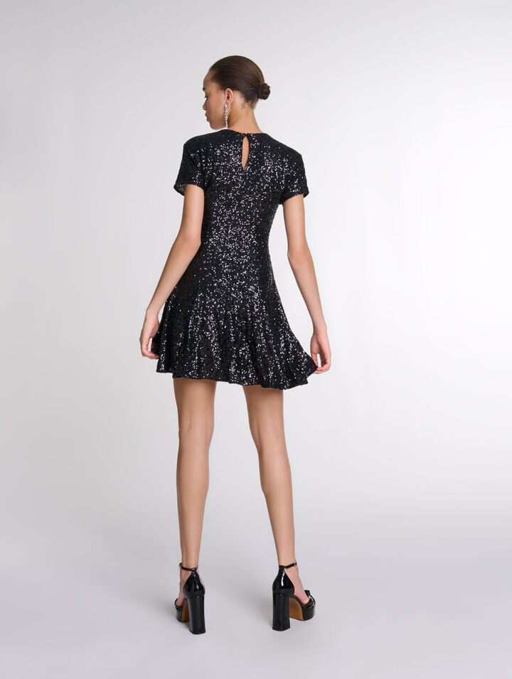 Robe courte à sequins