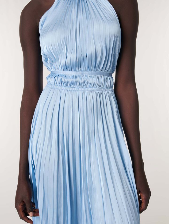 Pleated maxi dress