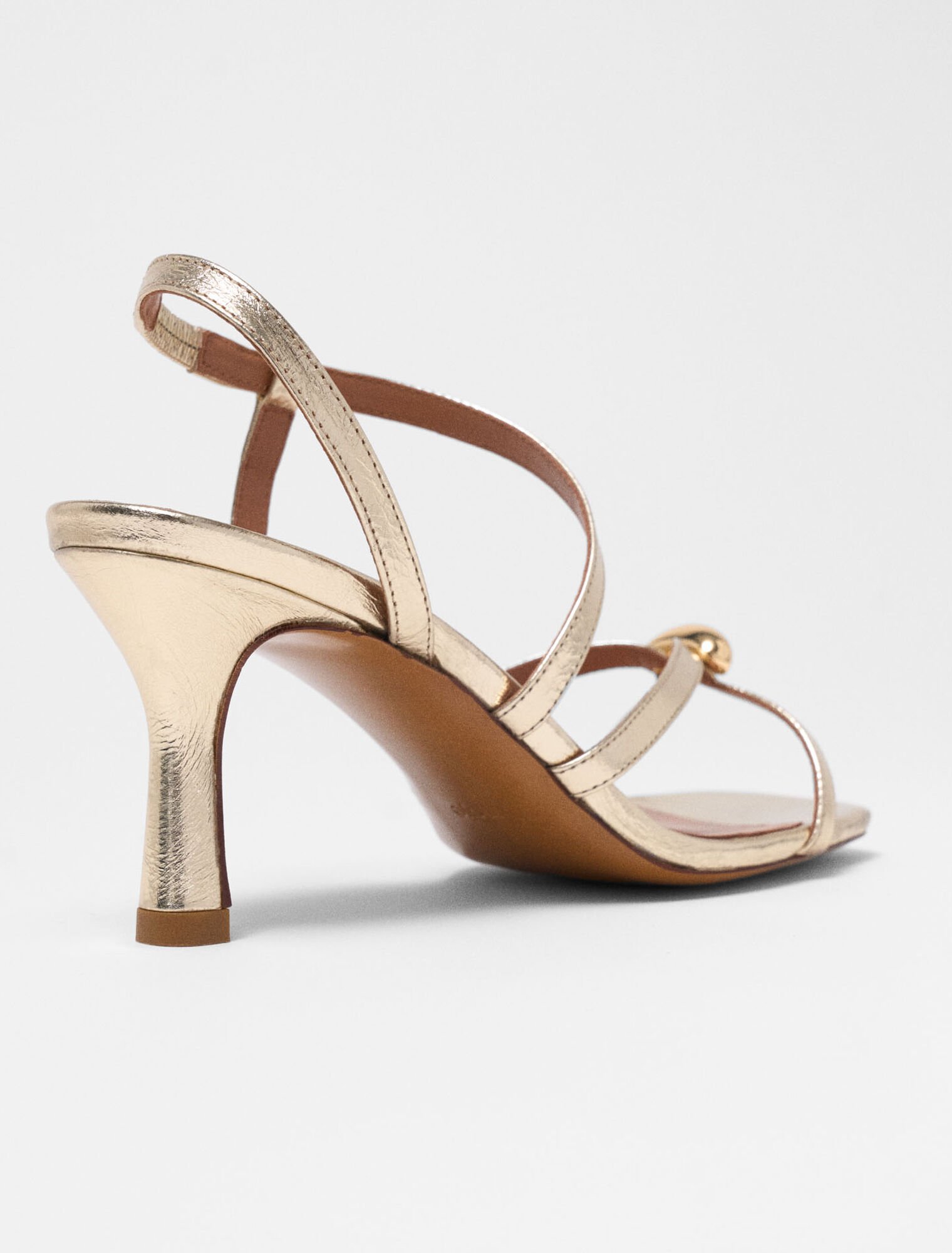 Sandales multibrides m&eacute;talis&eacute;es