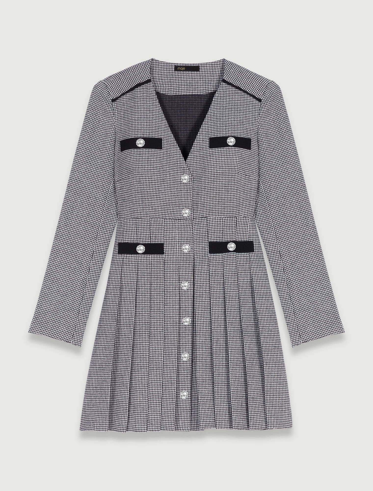 Robe courte plissée