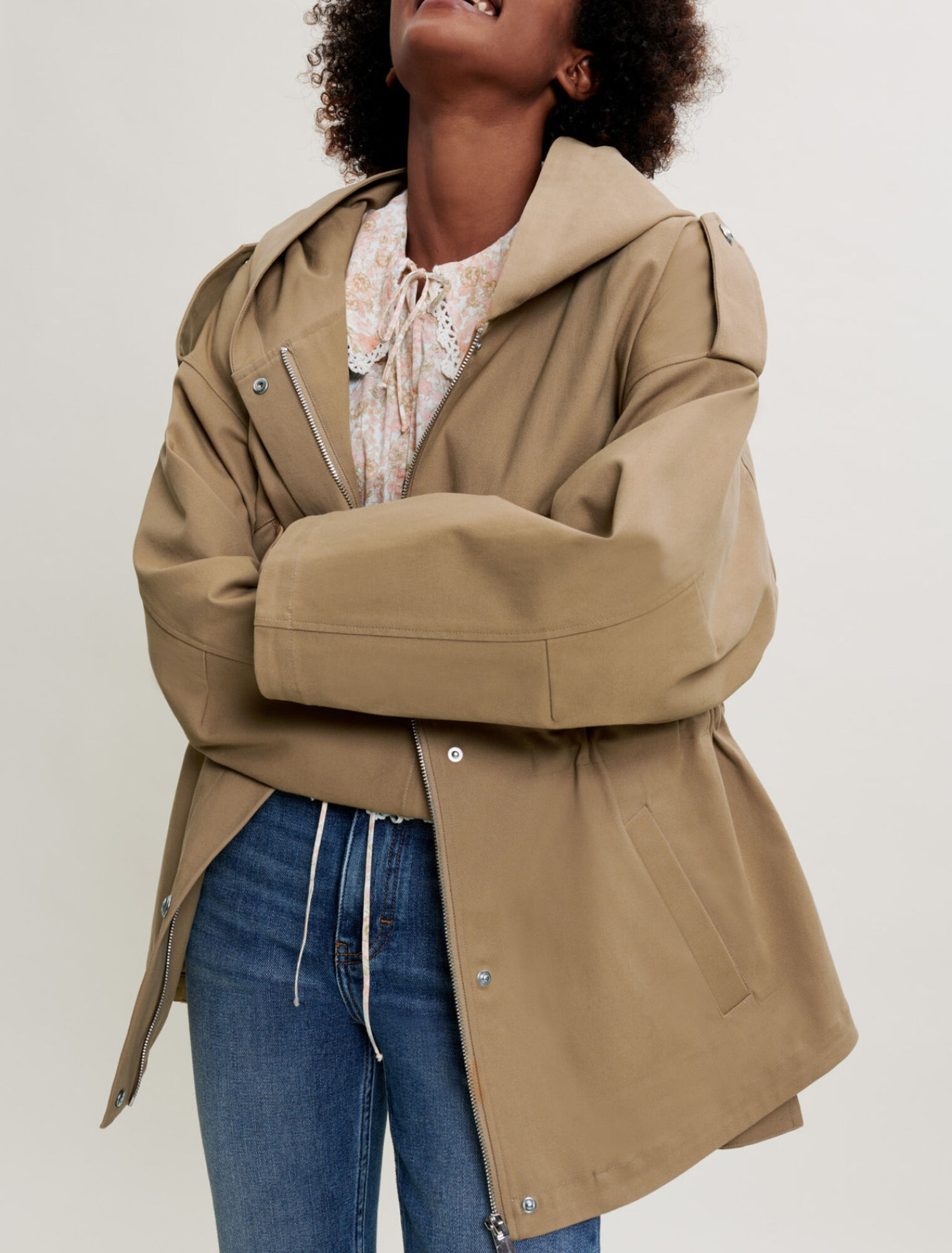 Manteau oversize en coton 