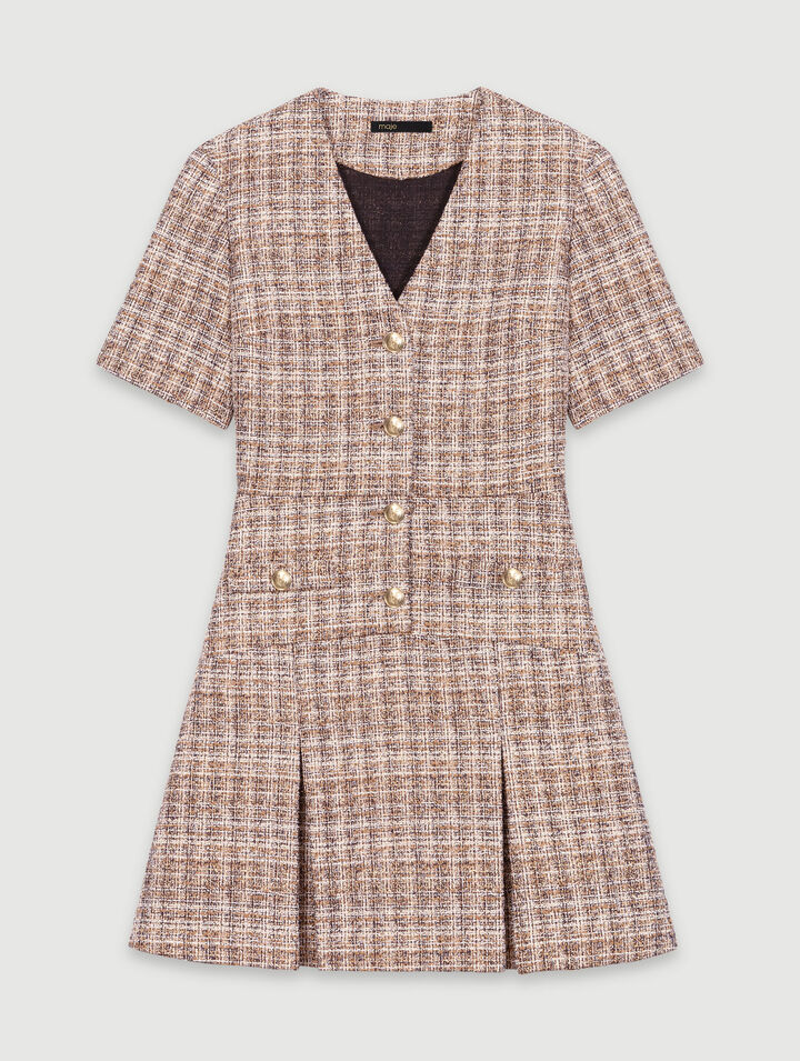 Robe courte en tweed