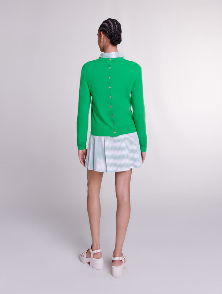 Cardigan en cachemire et laine