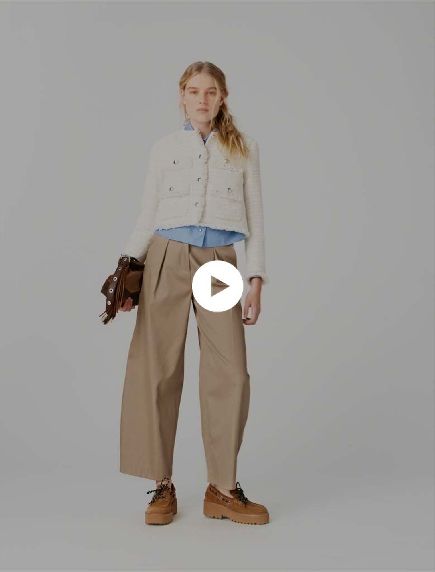 Veste courte en tweed