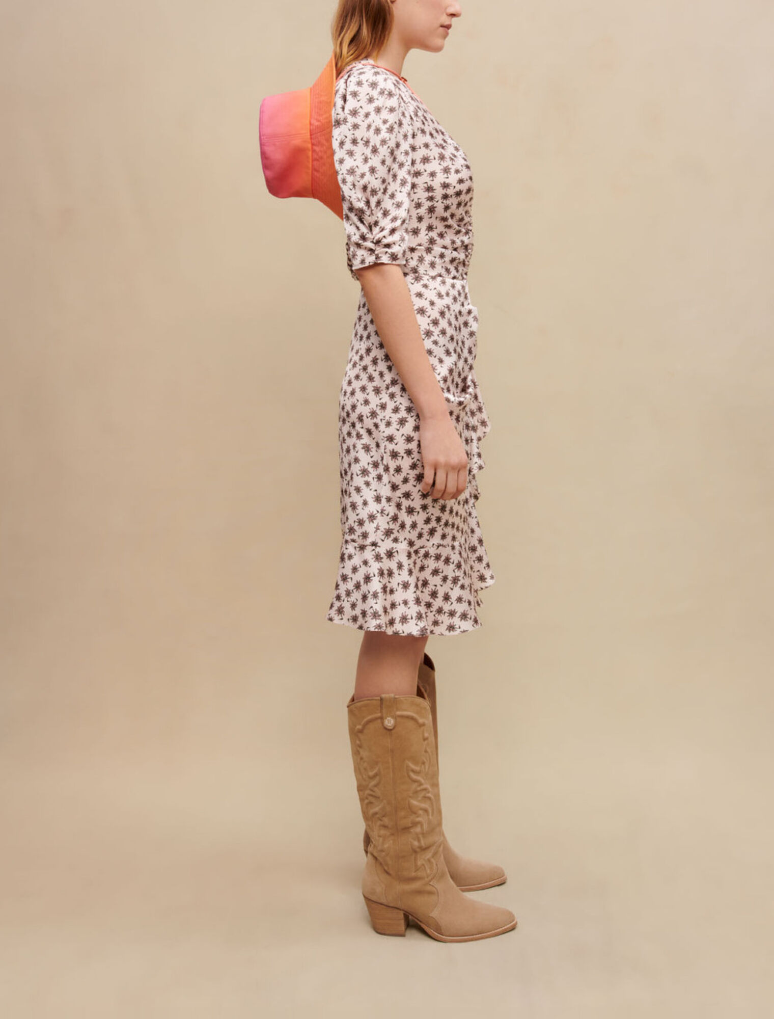Palm print dress