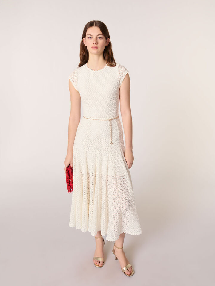 Robe longue en crochet
