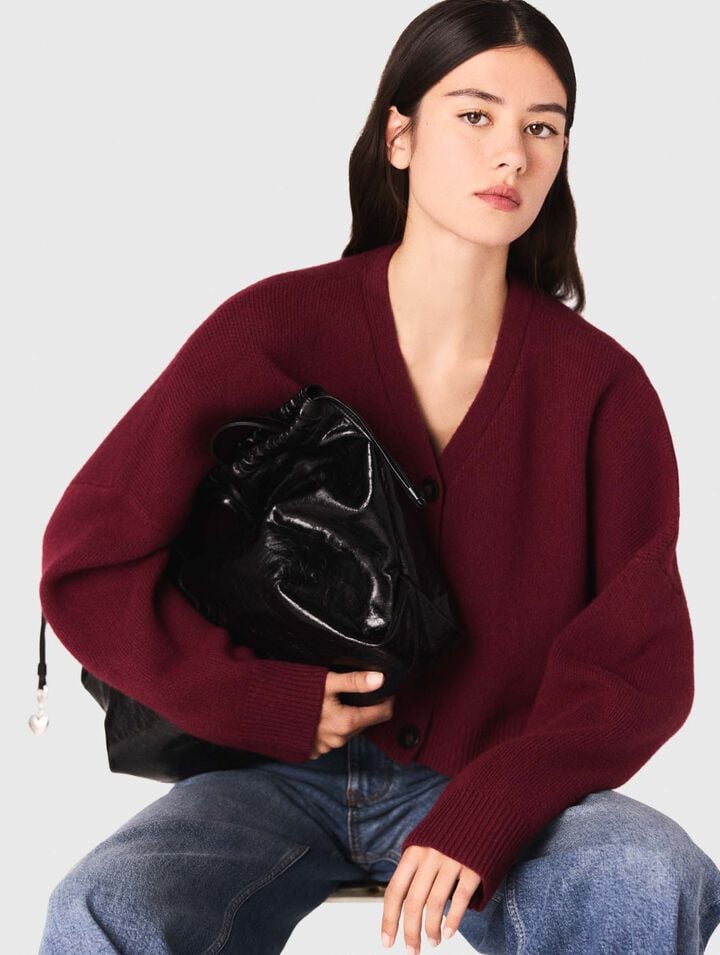 Sac M tote en cuir craquelé