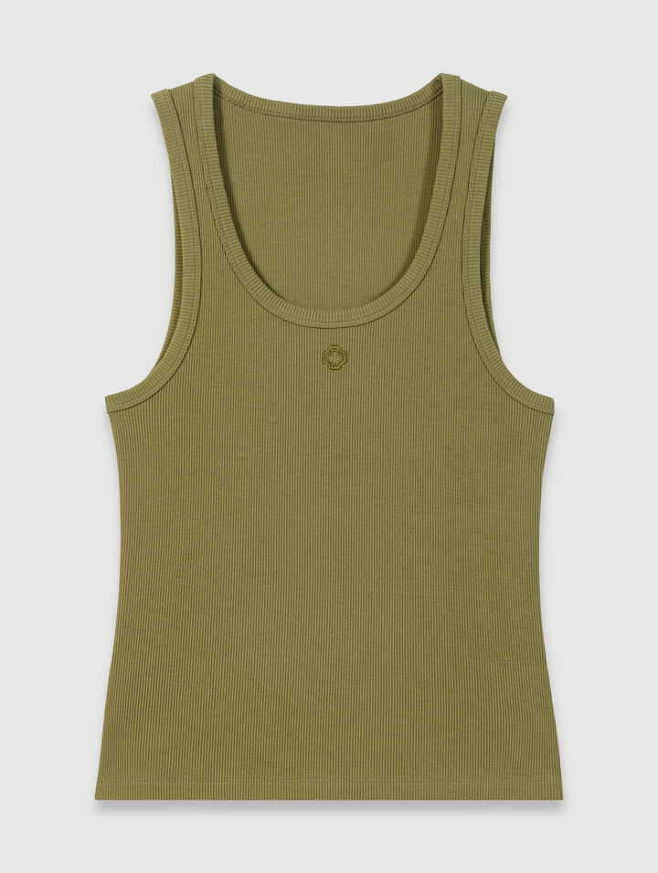 Ribbed vest top