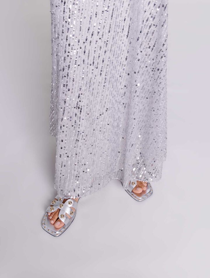 Mules en cuir ornées de studs