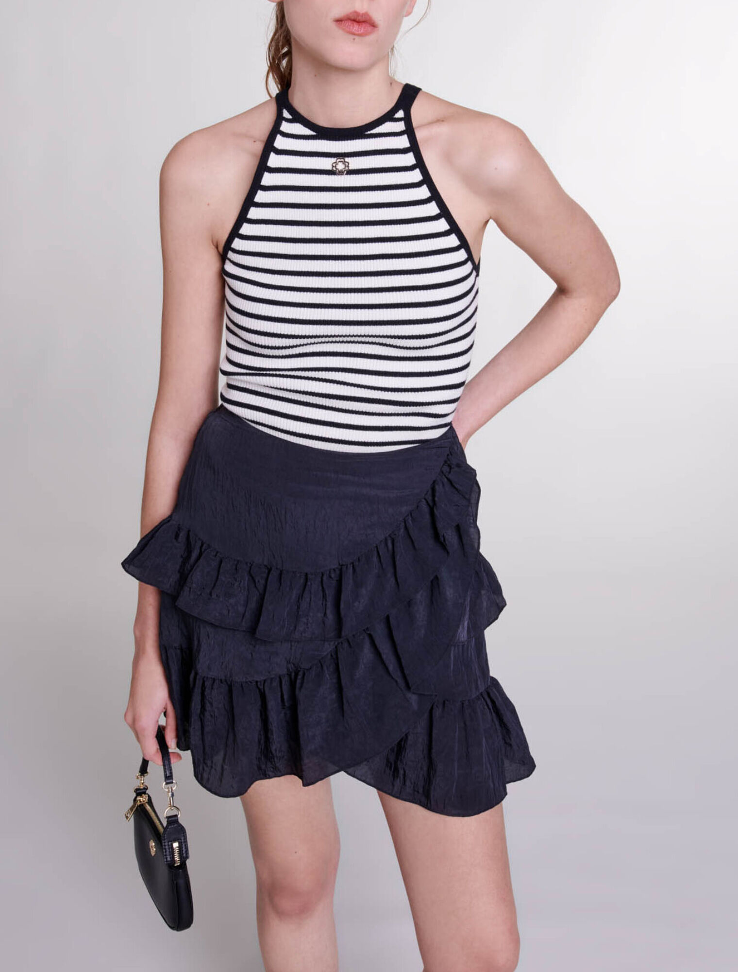 Short ruffled skirt