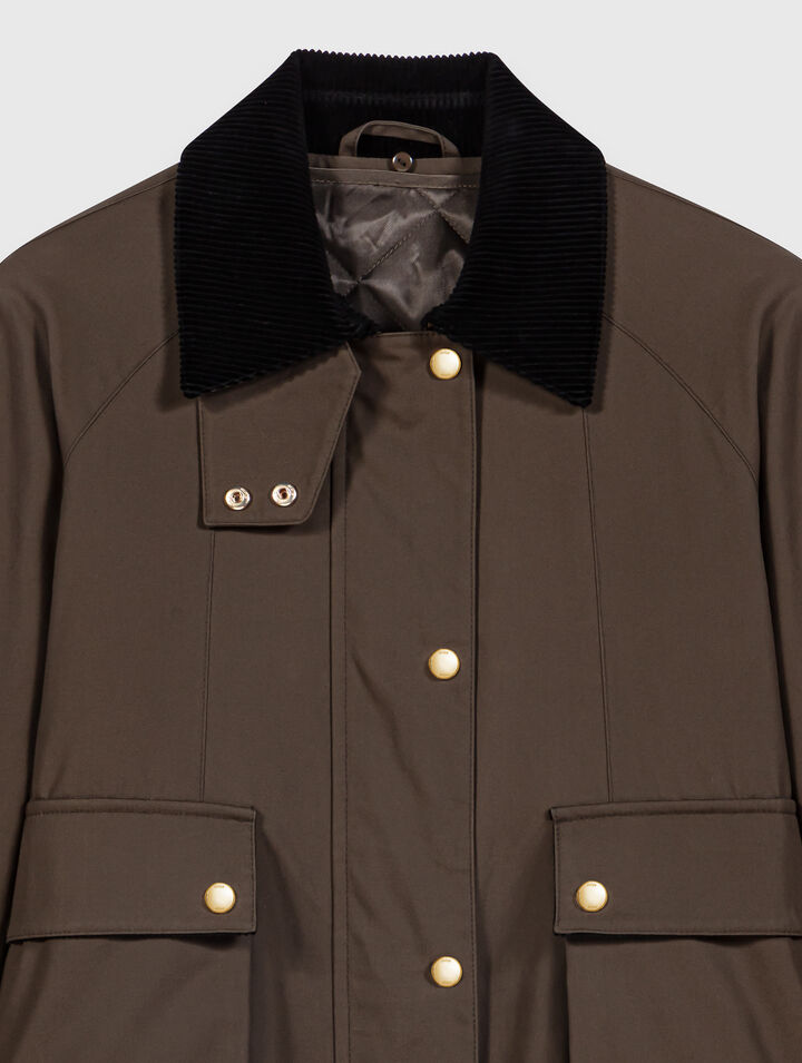 Blouson trap&egrave;ze en coton
