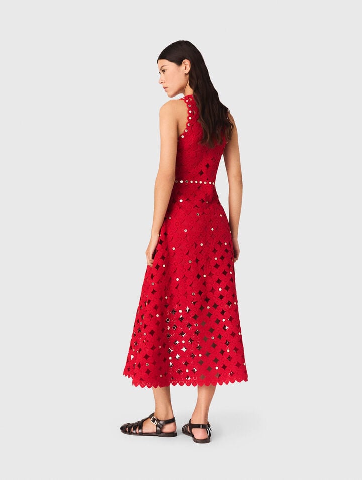 Mirrored crochet dress