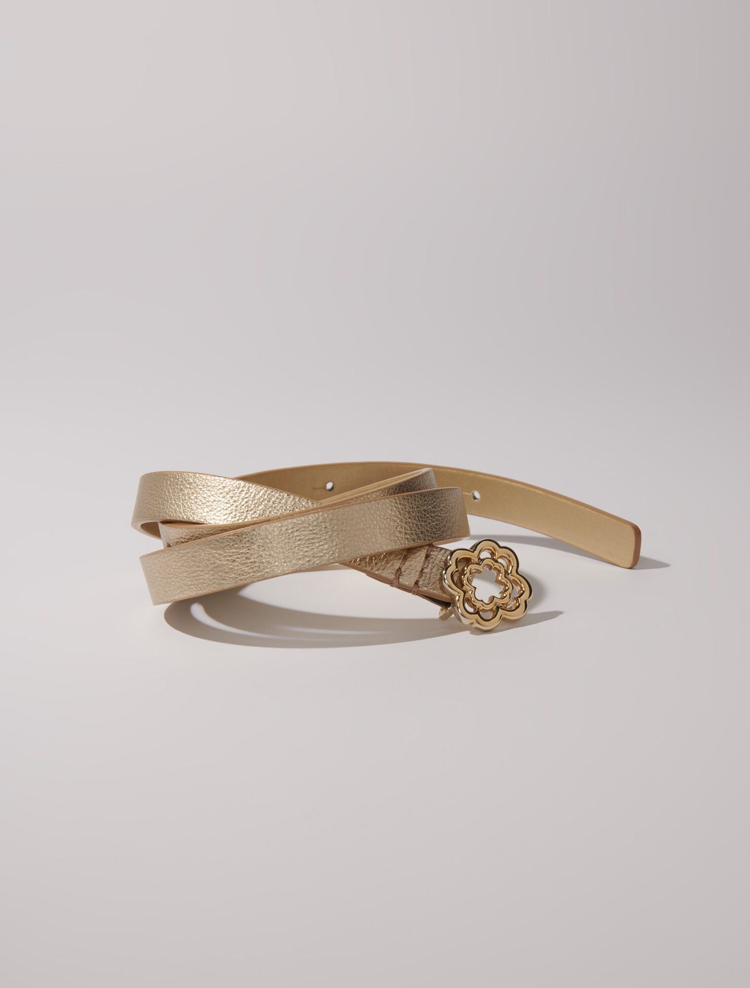 Ceinture fine à boucle Clover