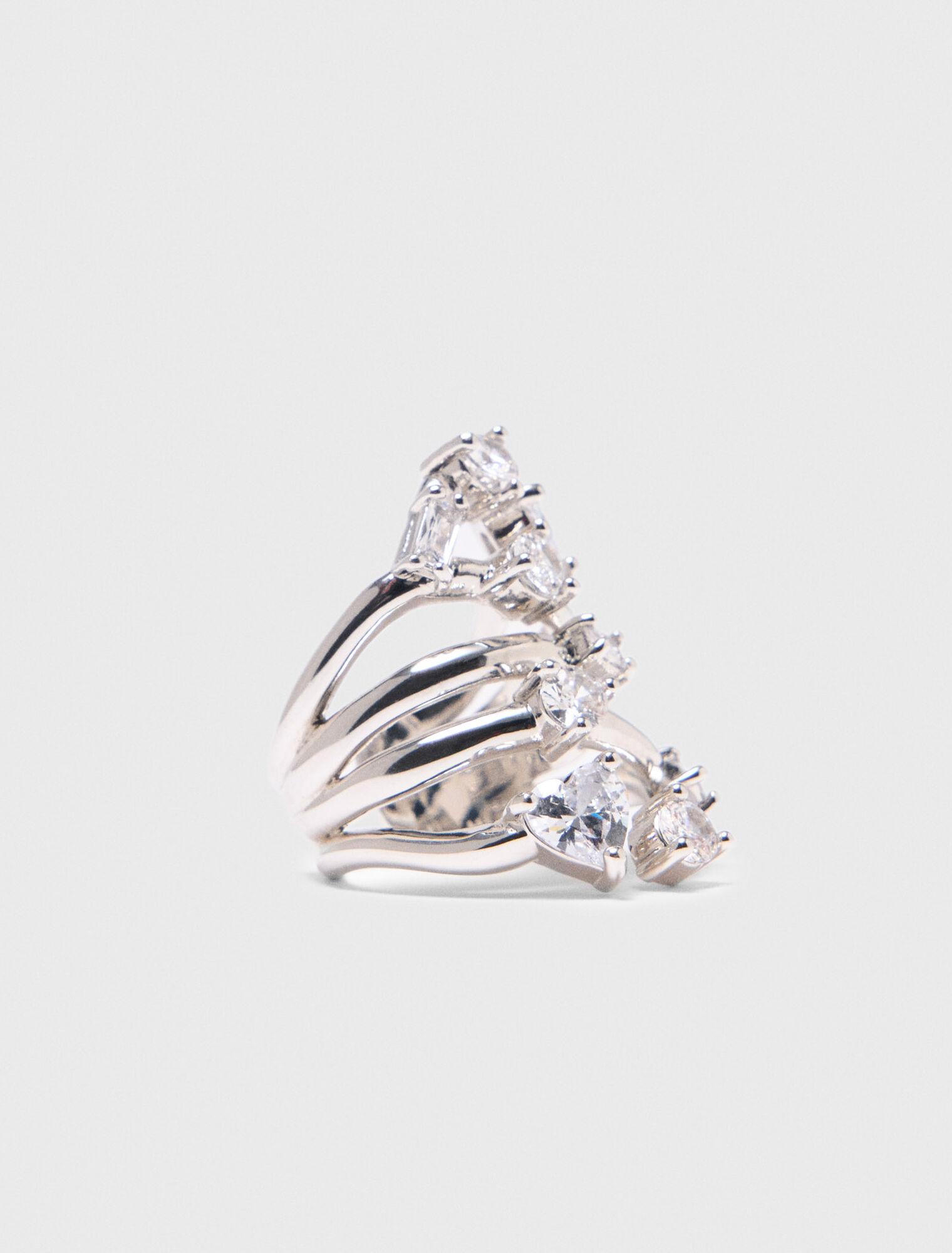 Bague multirang strassé