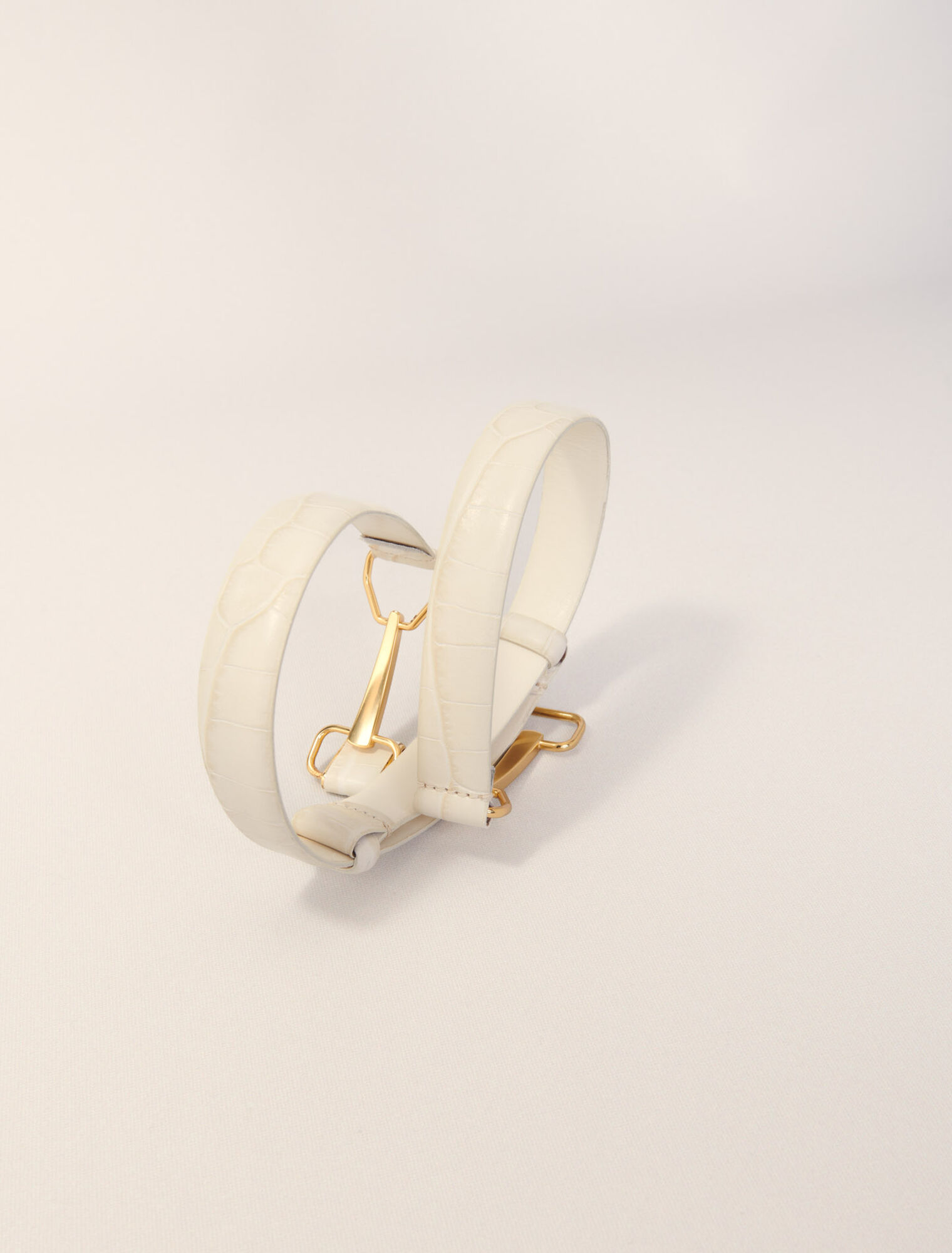 Ceinture en cuir et boucle mors