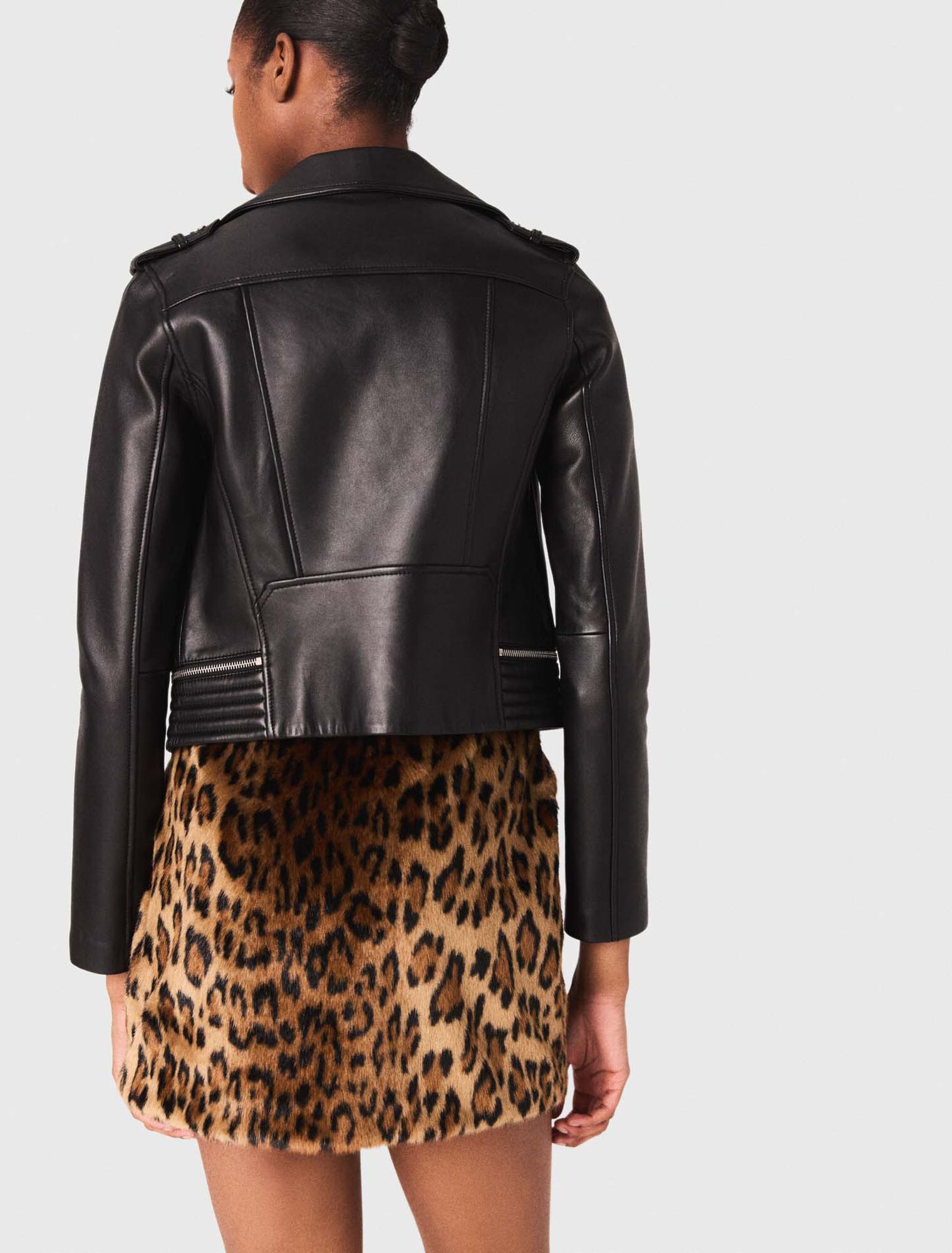 Blouson en cuir d'agneau