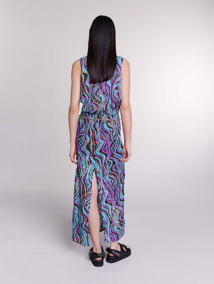 Sequin maxi skirt