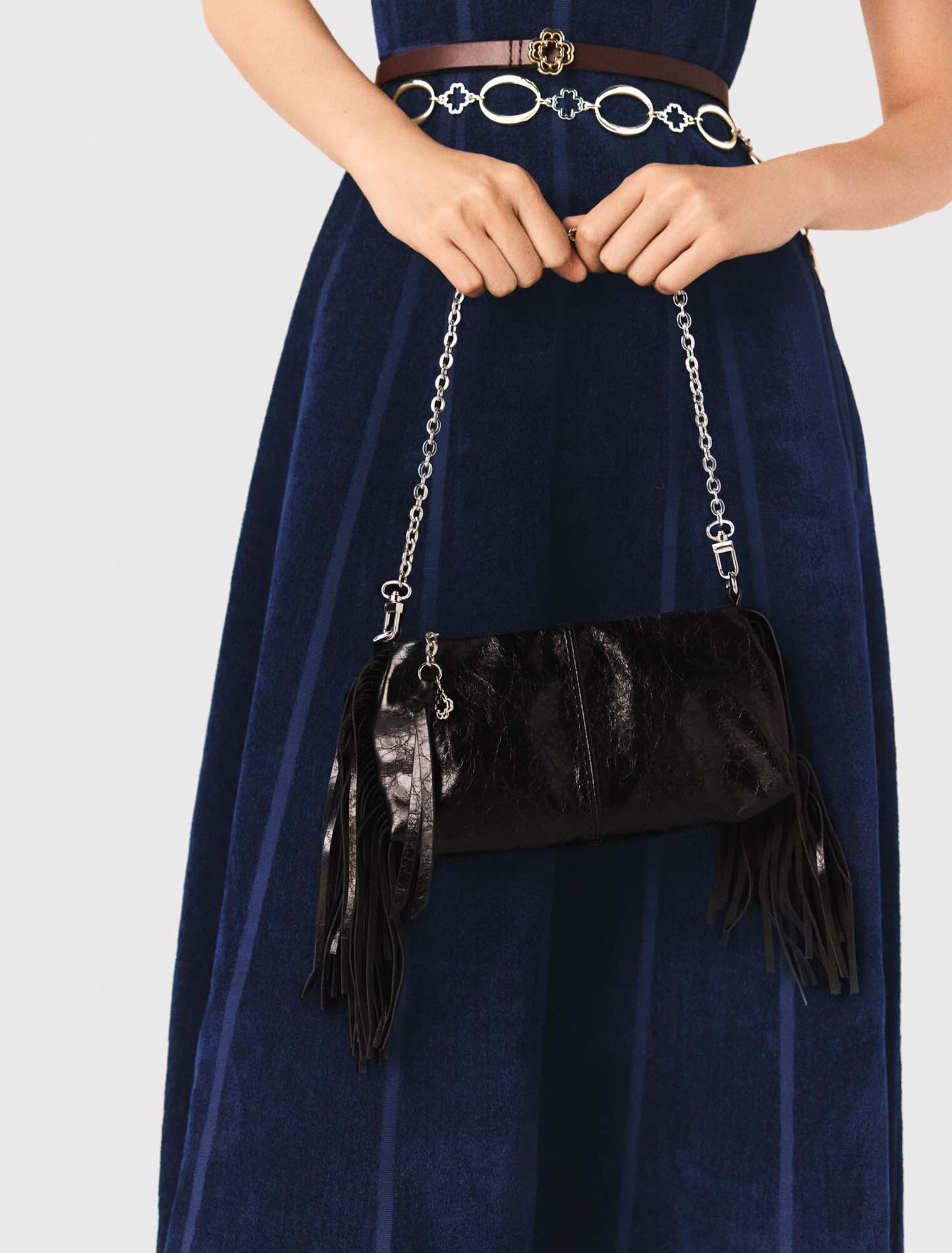 Robe longue en velours