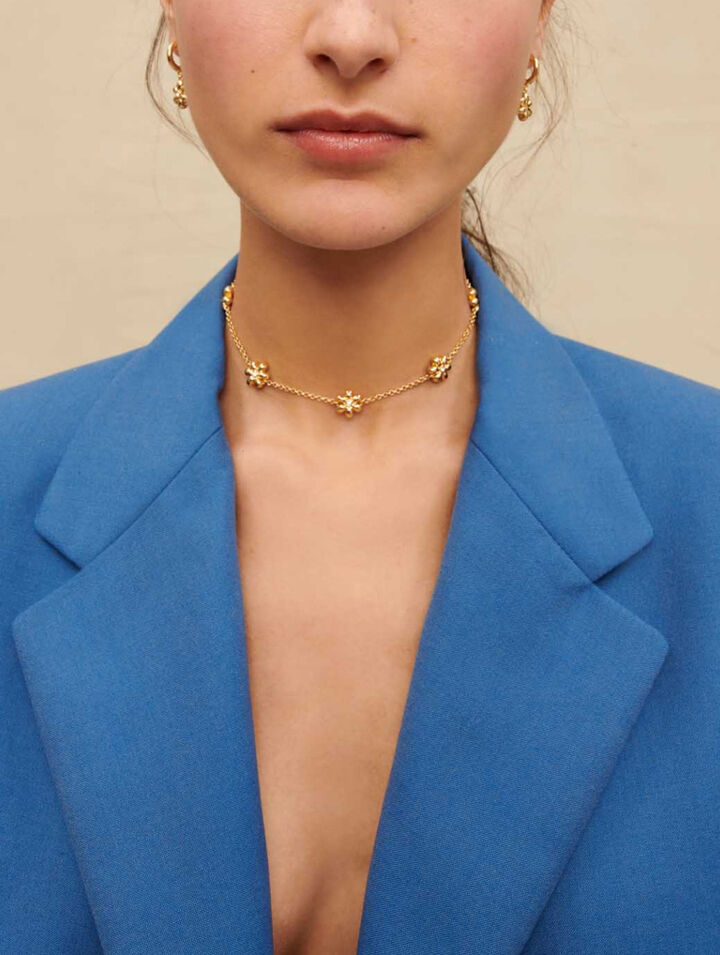 Straight blue suit jacket