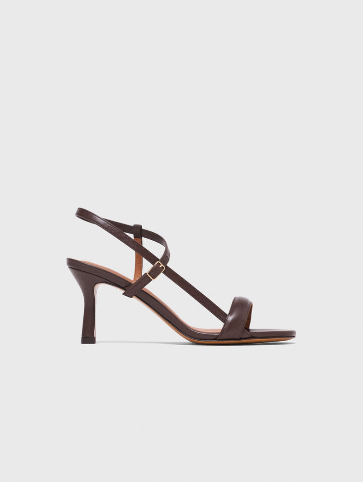Sandales en cuir &agrave; brides
