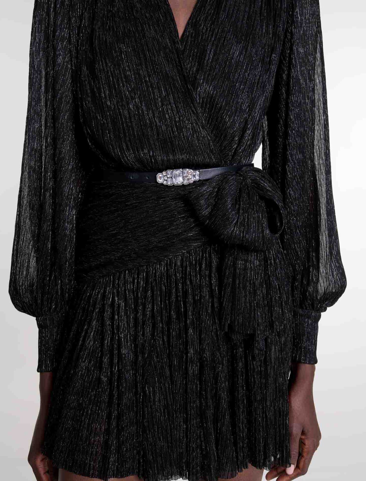 Slim rhinestone belt