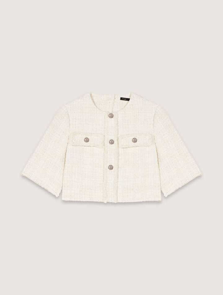 Robe courte 2-en-1 en tweed