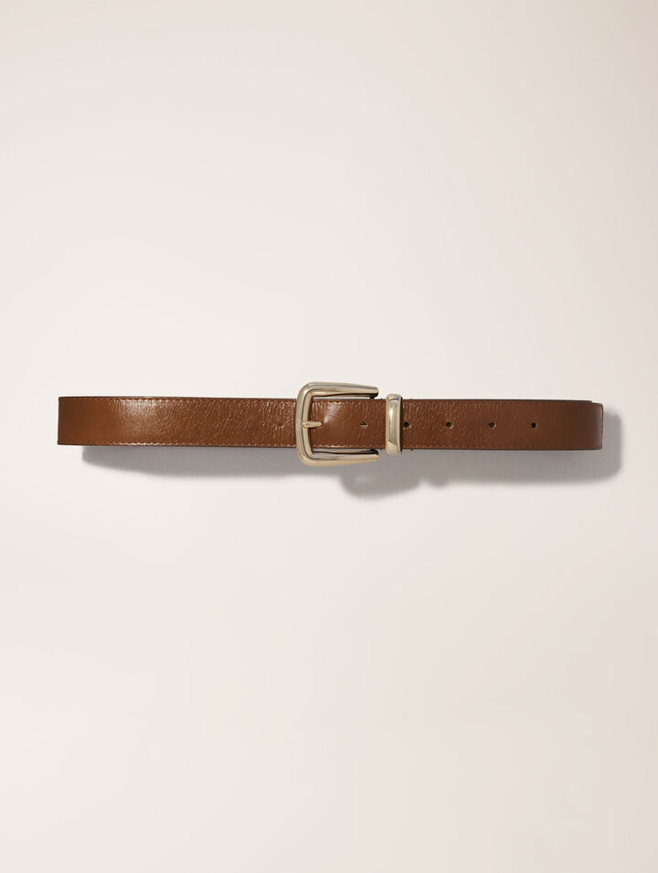 Ceinture en cuir et boucle carrée