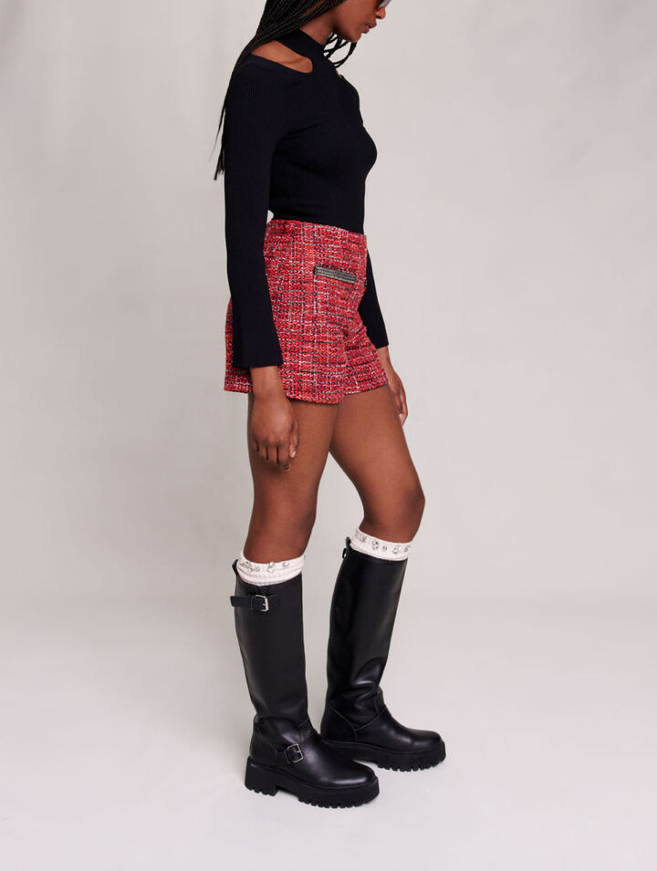 Shorts in tweed