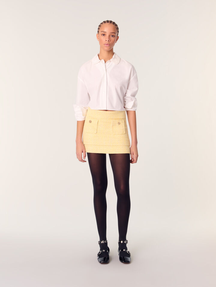Mini-jupe en tweed