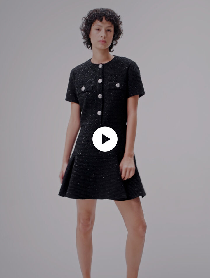 Robe courte en tweed