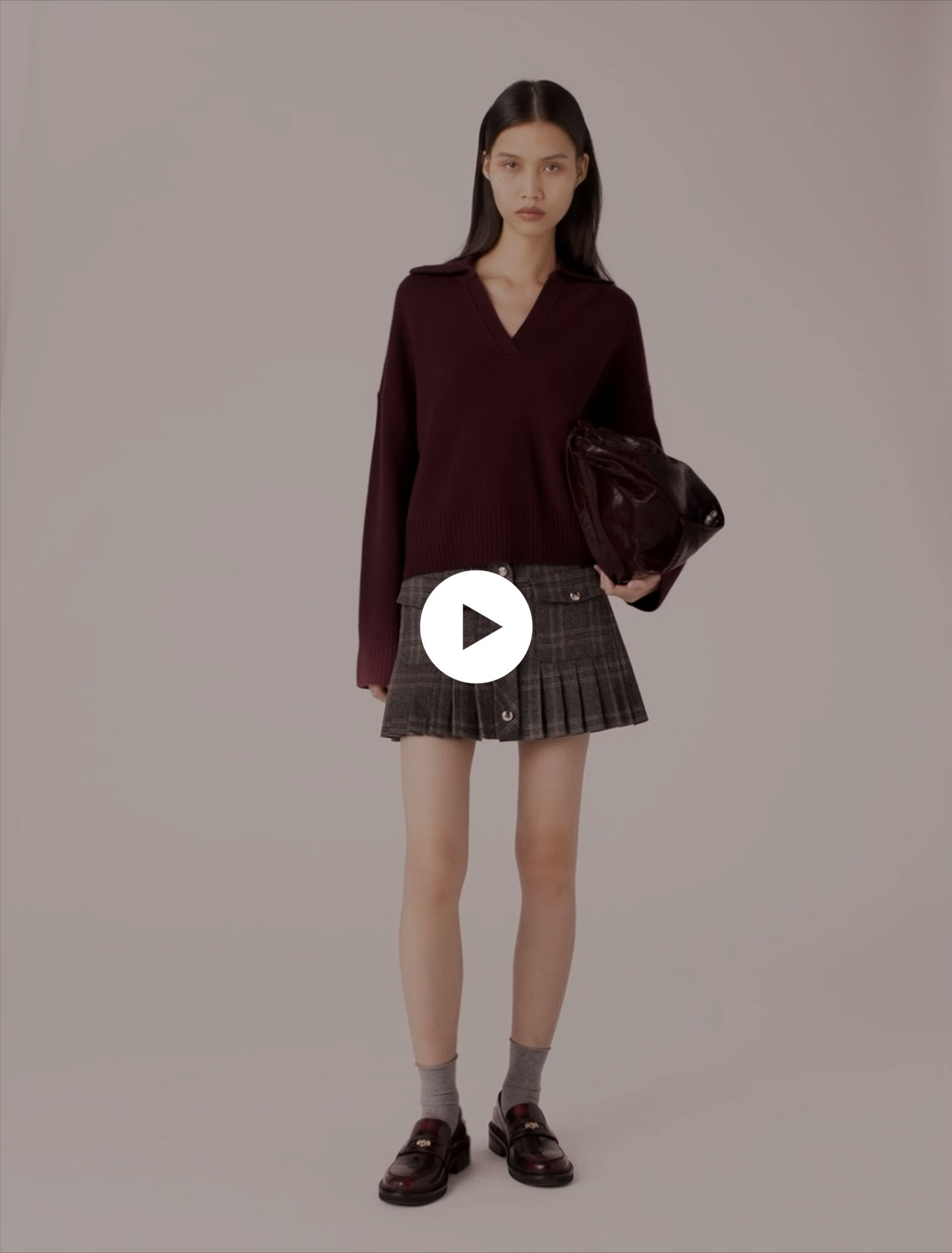 Jupe courte plissée à carreaux