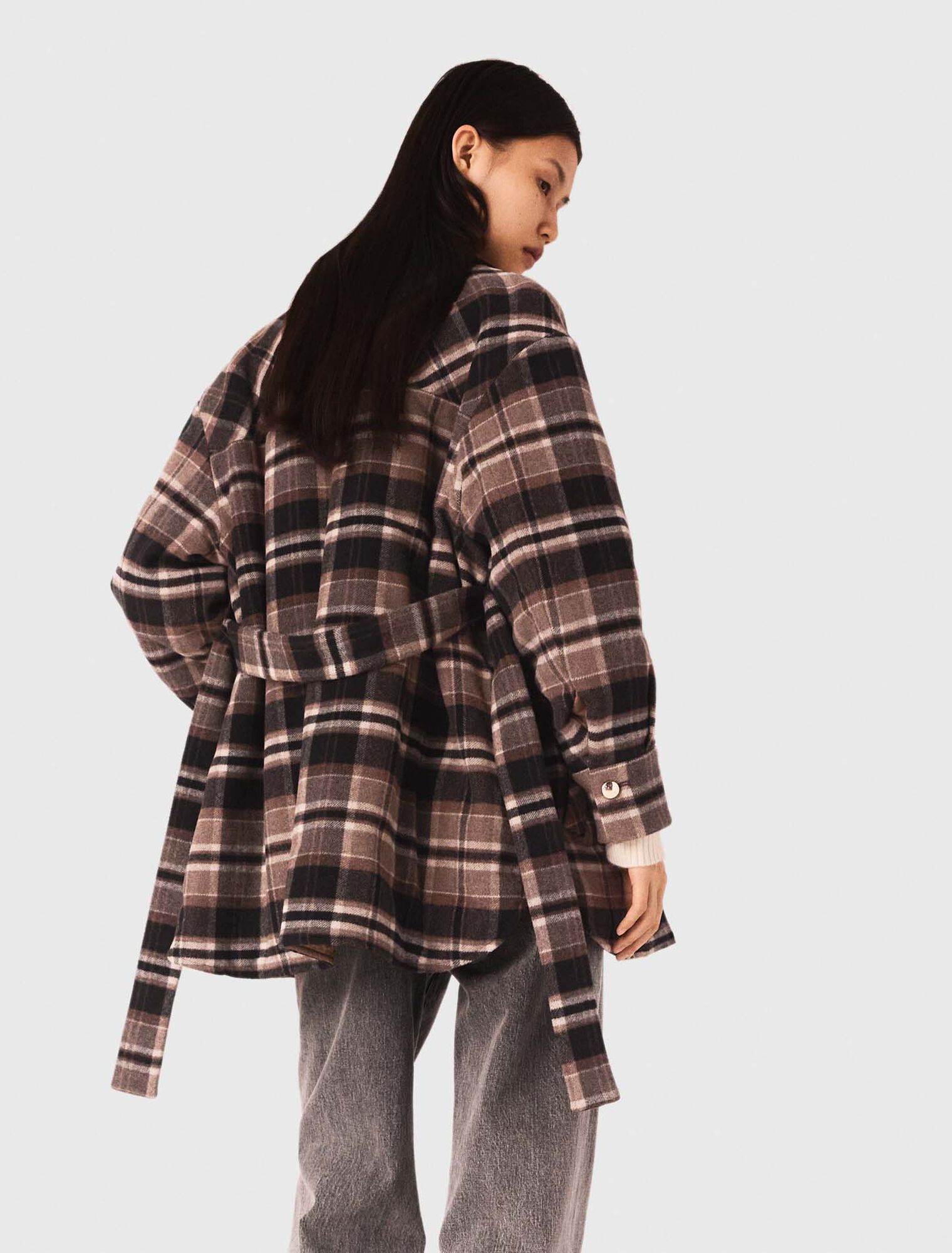 Checked coat