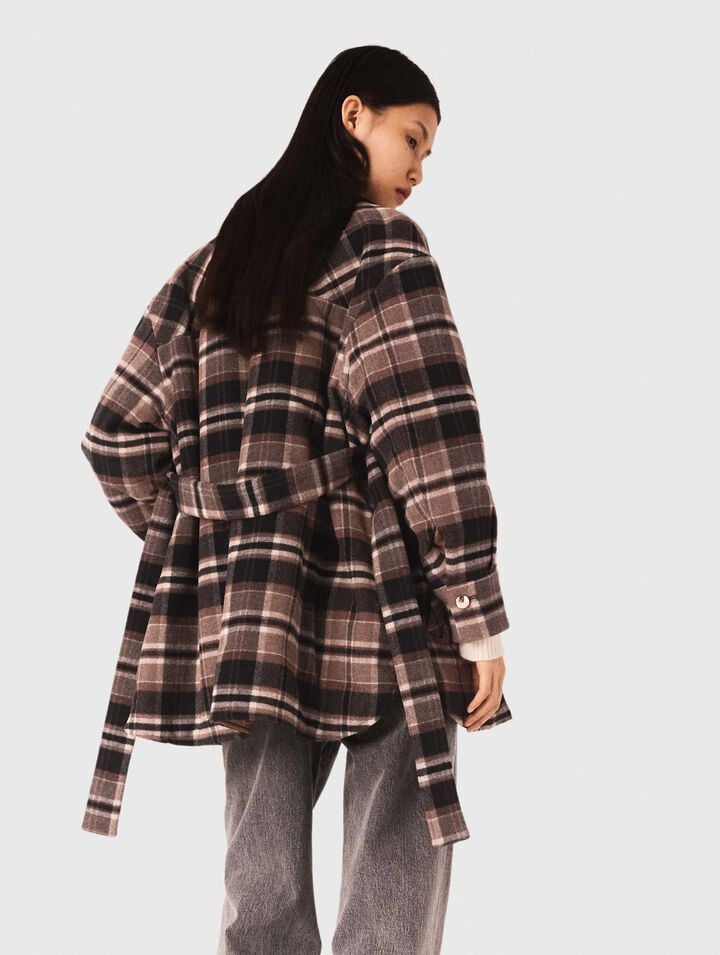 Checked coat