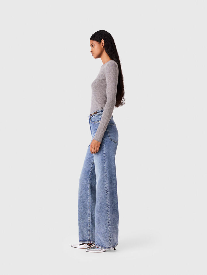 Second-skin round neck jumper