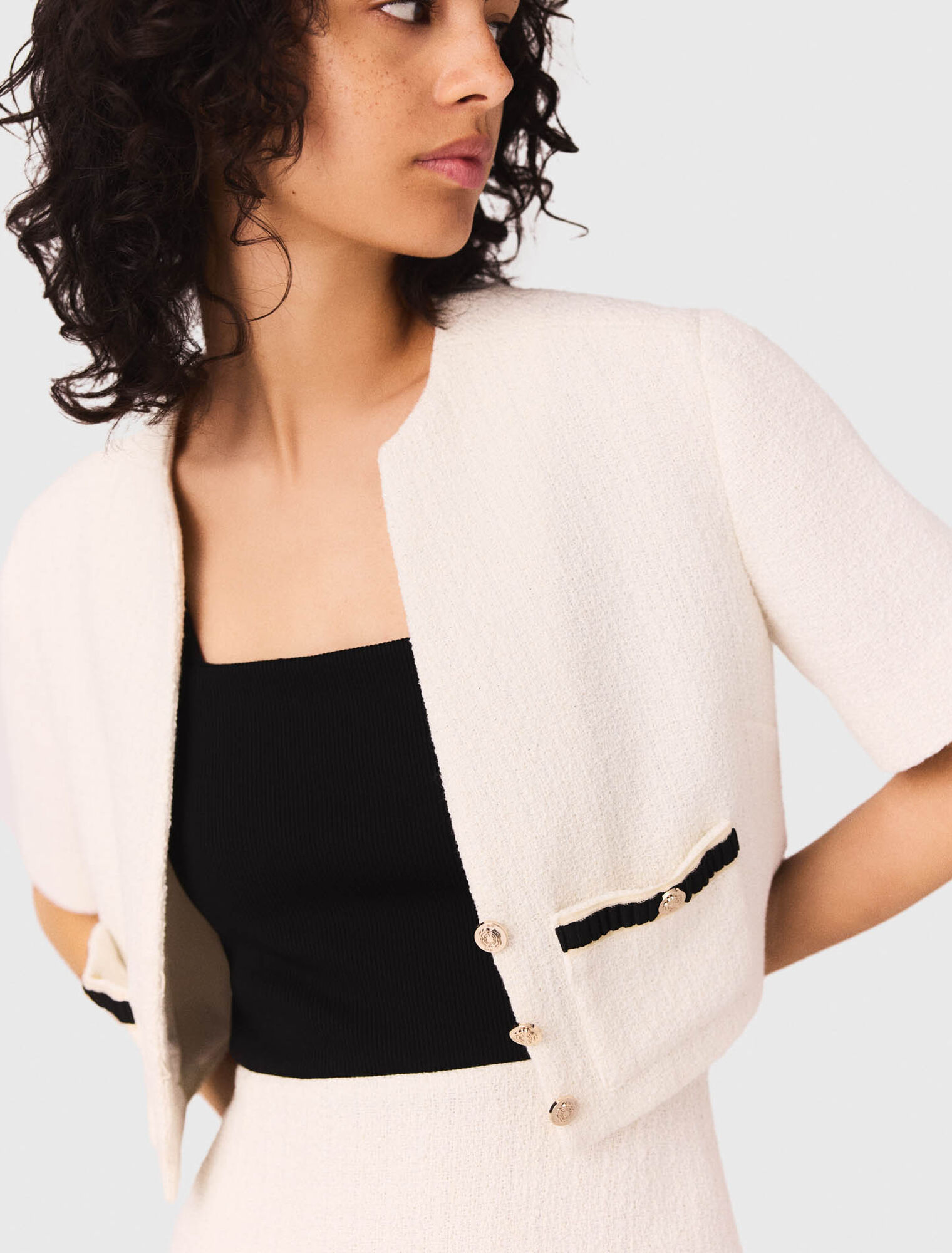 Robe 2-en-1 en tweed