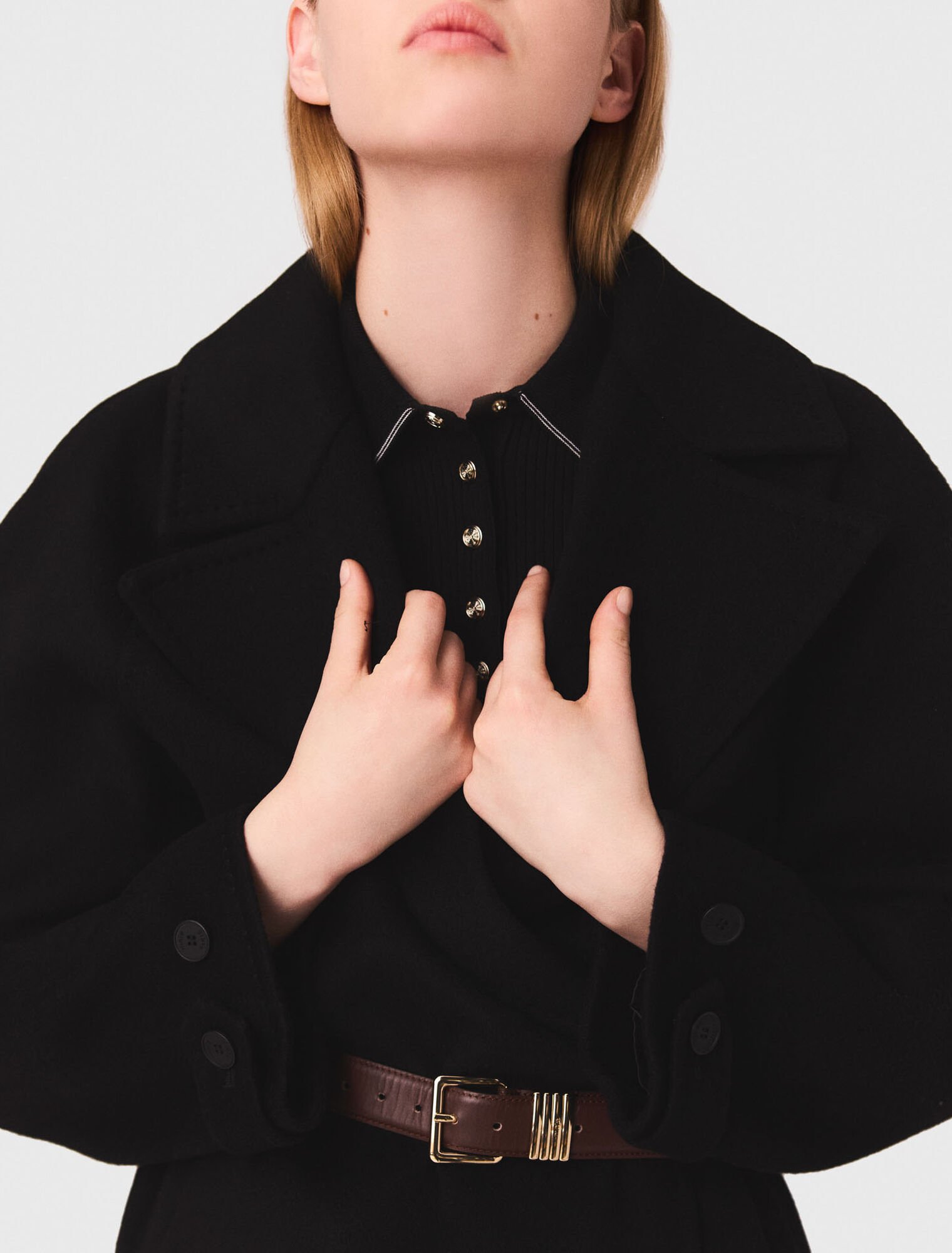 Manteau mi-long double face