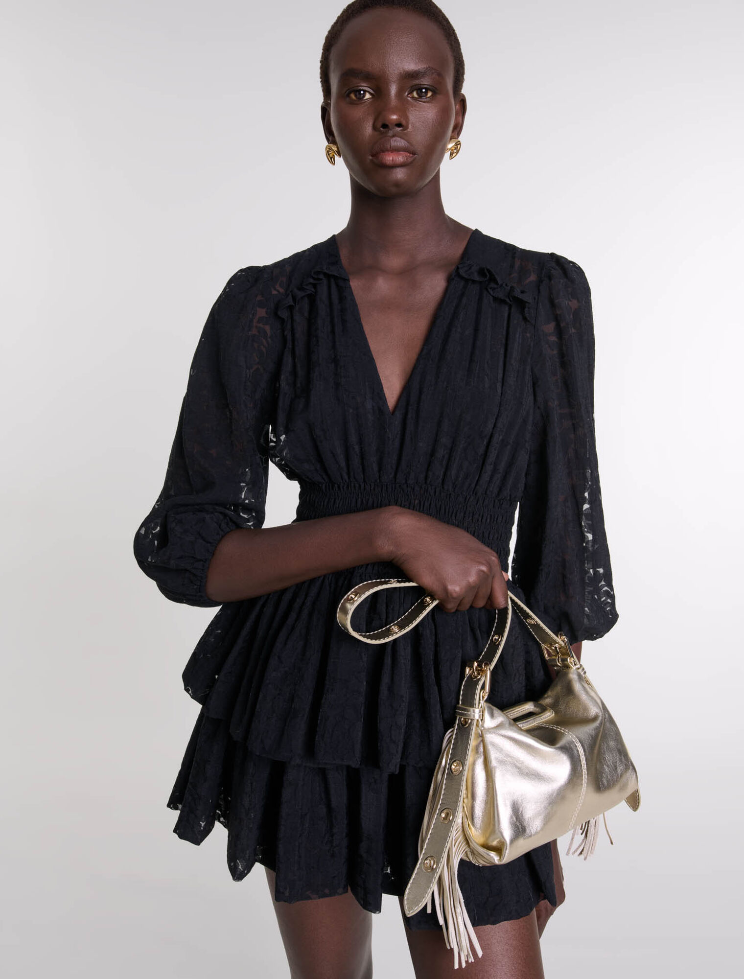 Robe trompe l'œil à motif