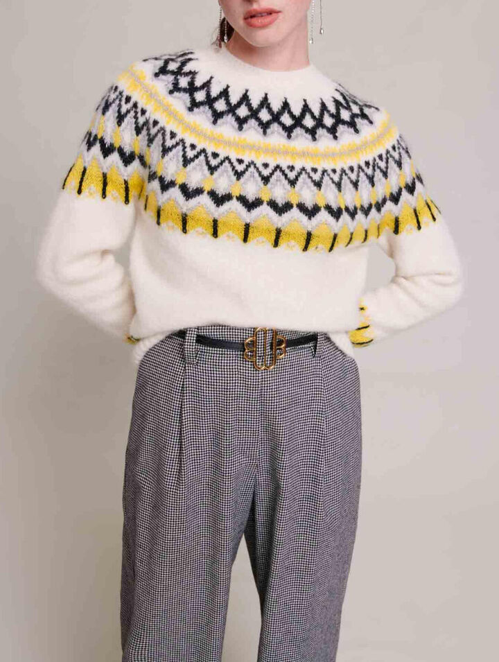 Pull en laine jacquard