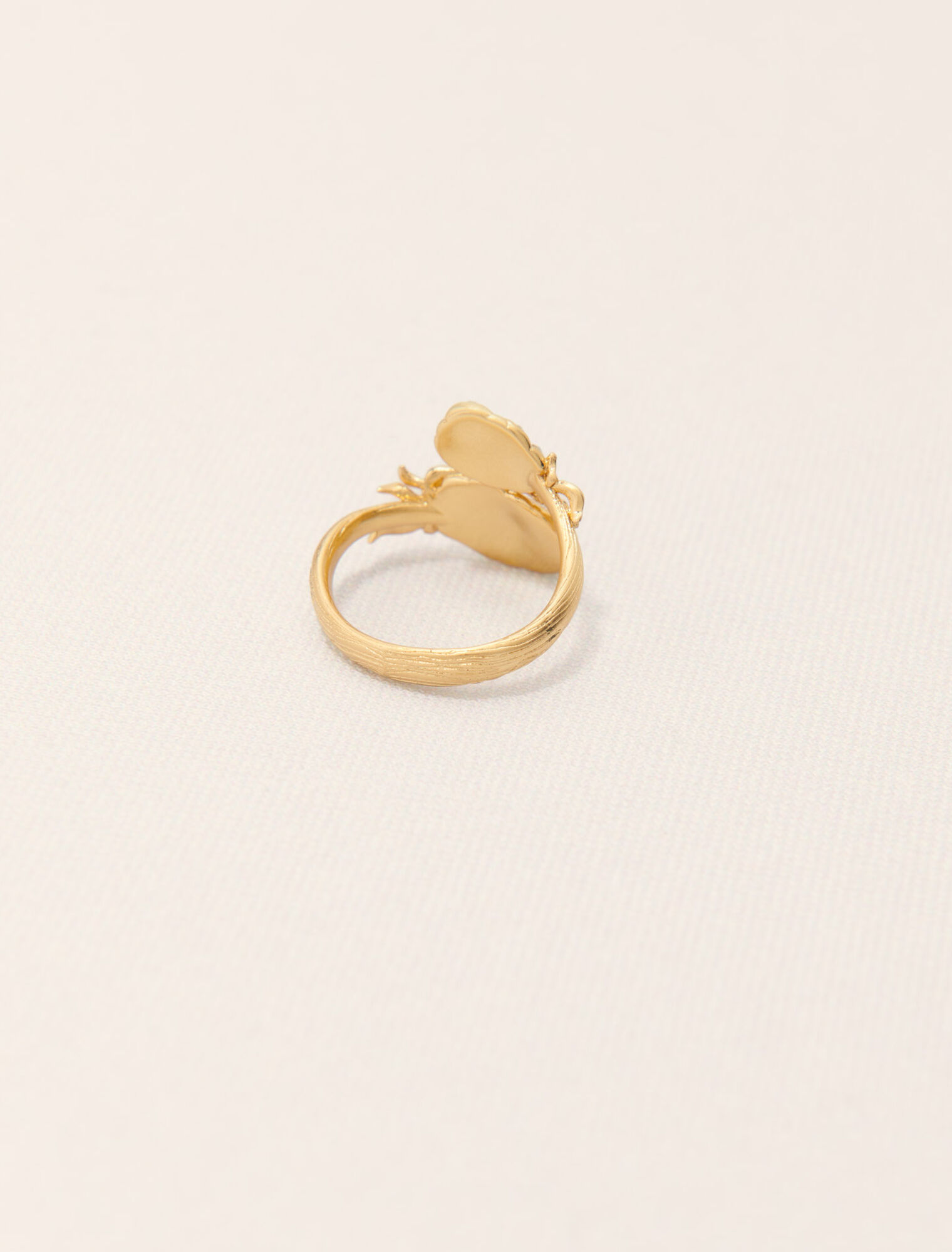 Double pineapple rhinestone ring