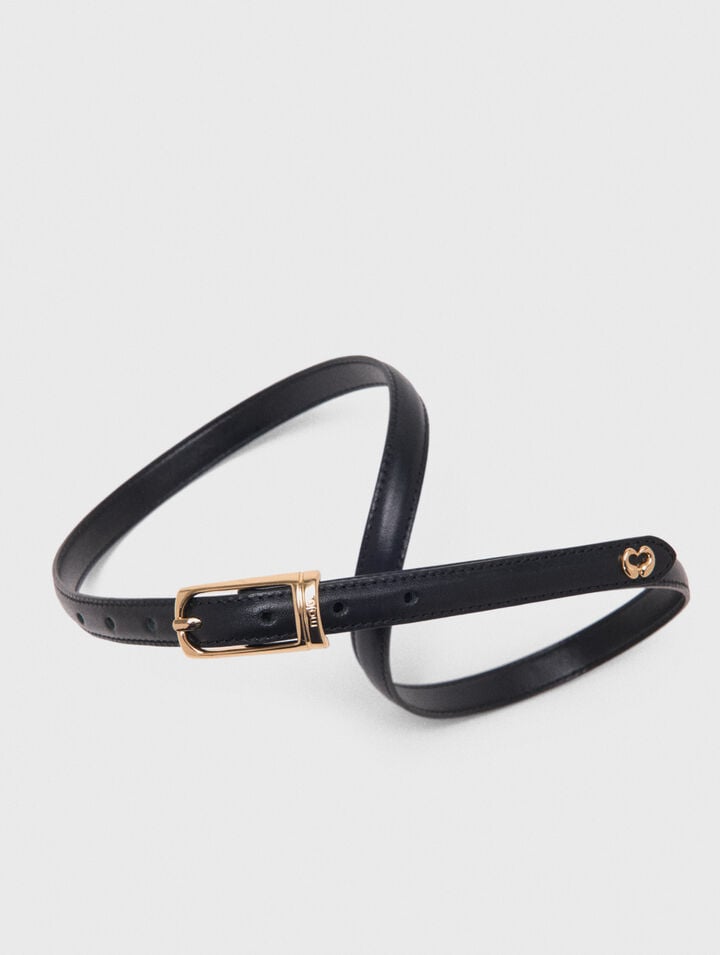 Ceinture fine en cuir