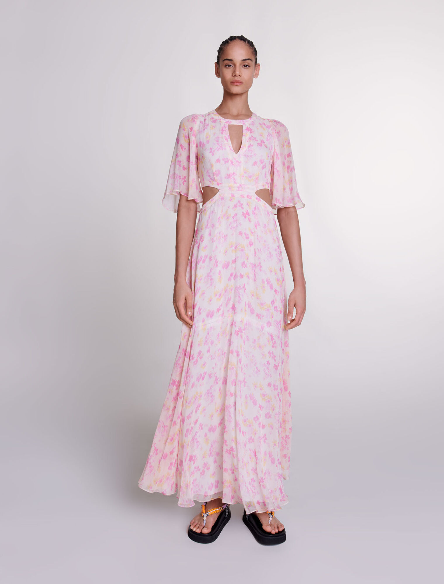 Robe longue à imprimé fleuri