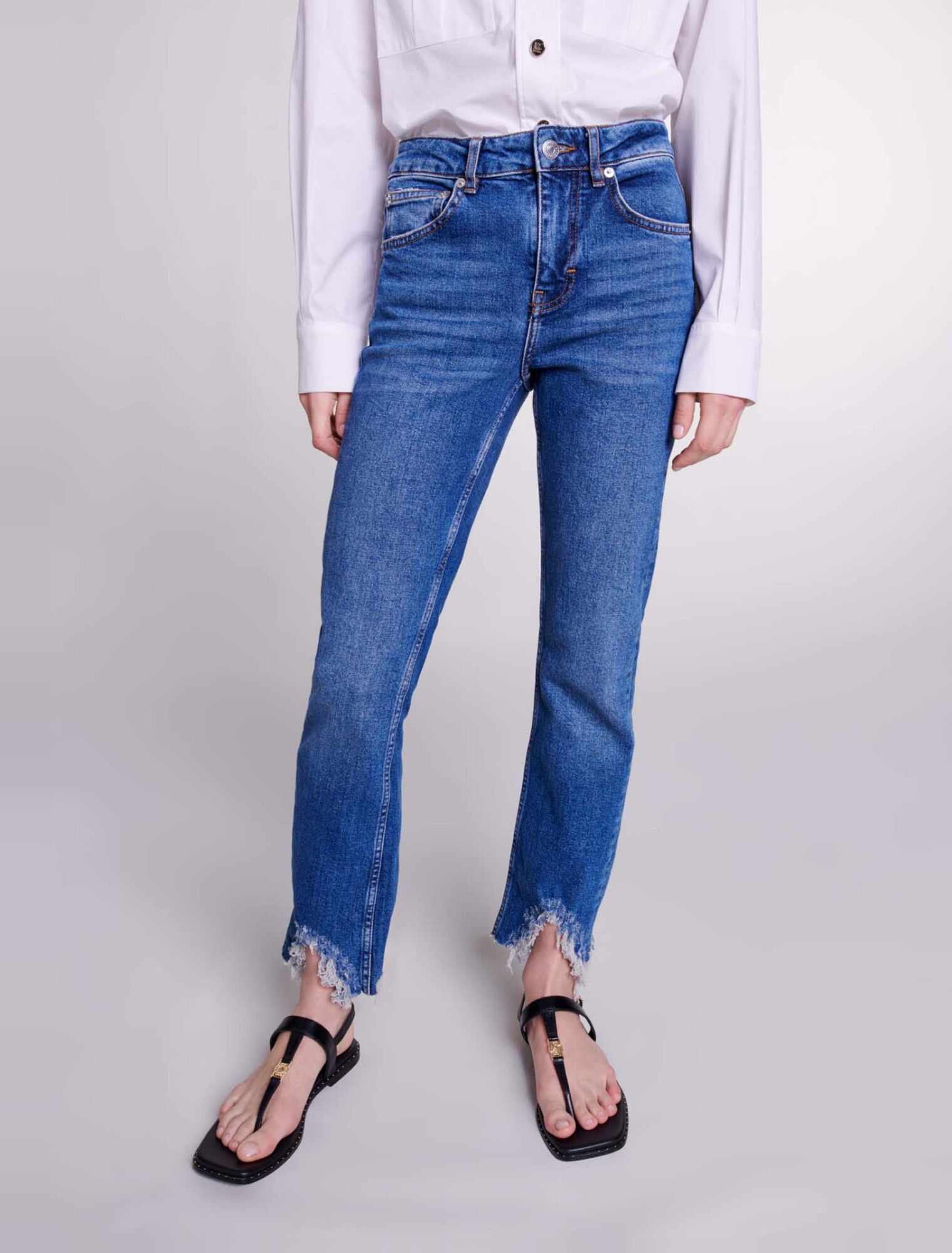 Skinny ripped jeans