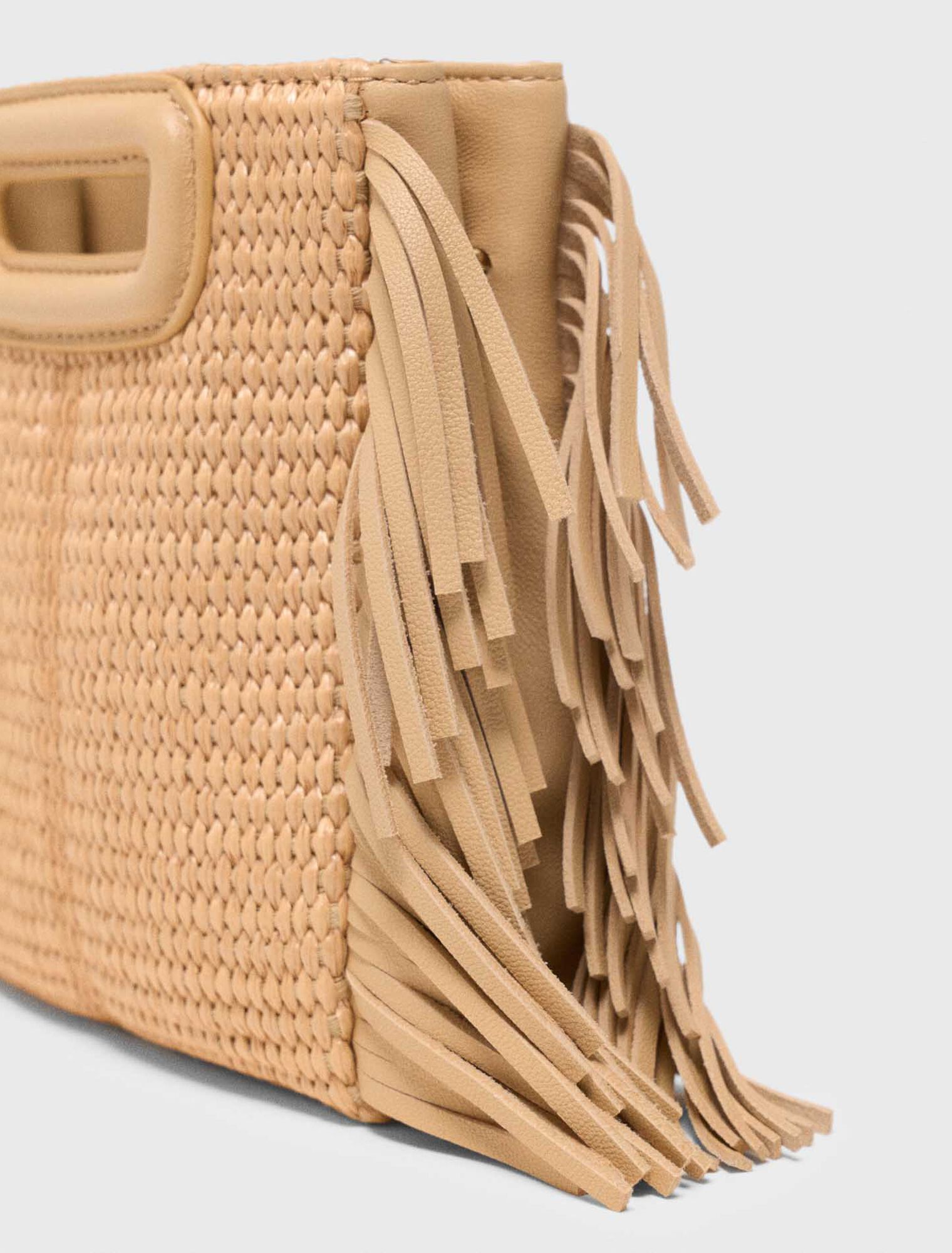 Raffia effect M Mini bag