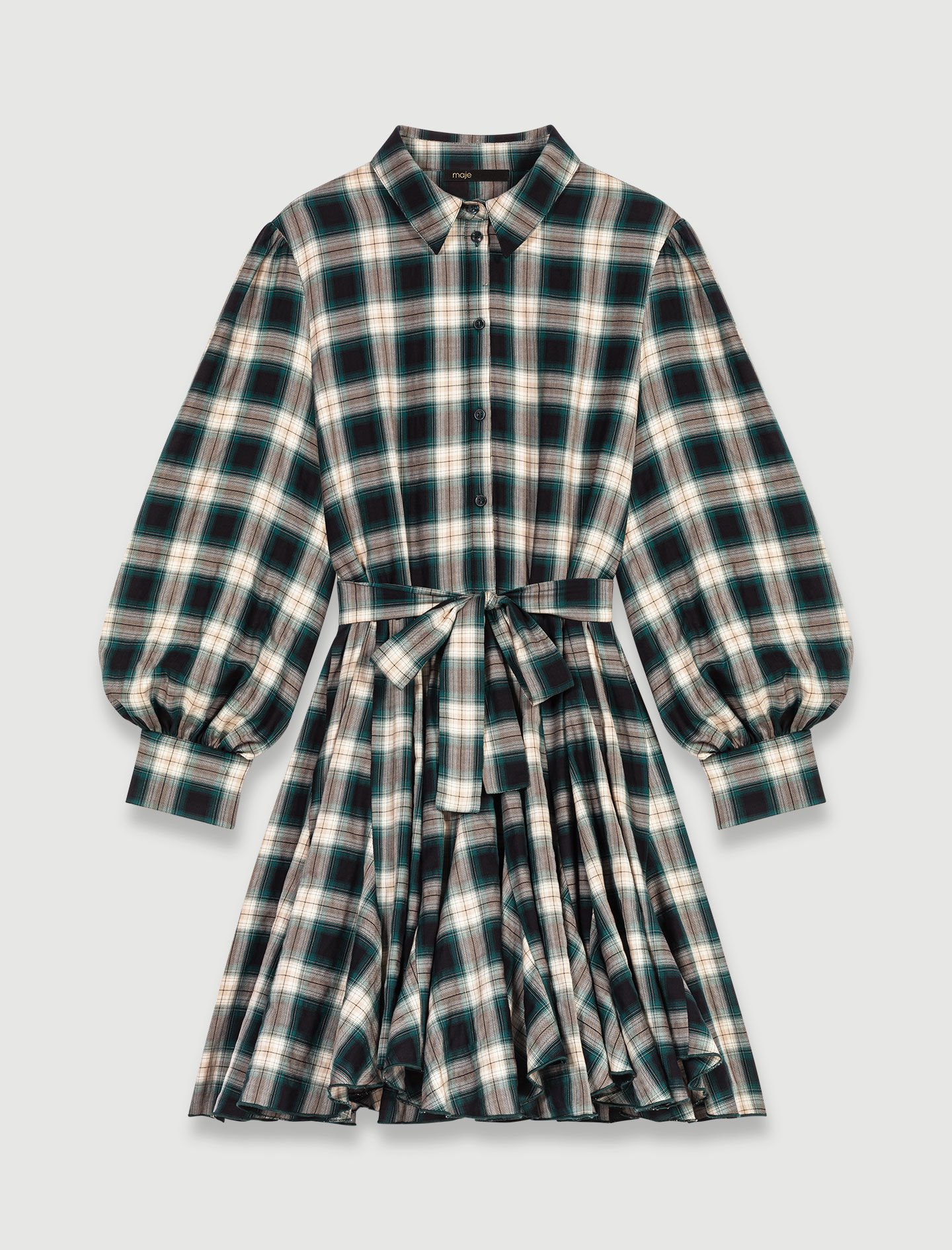 Robe courte a carreaux Robes Maje