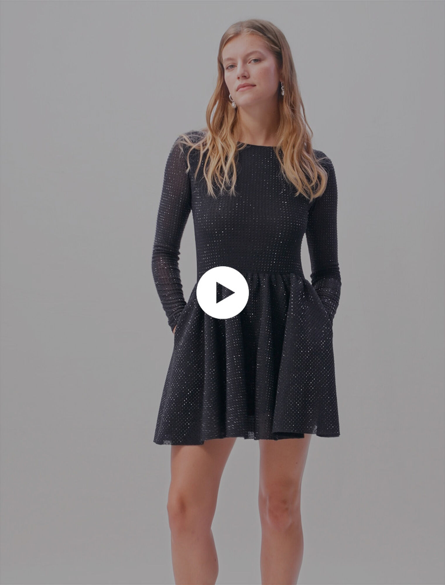 Robe courte à strass