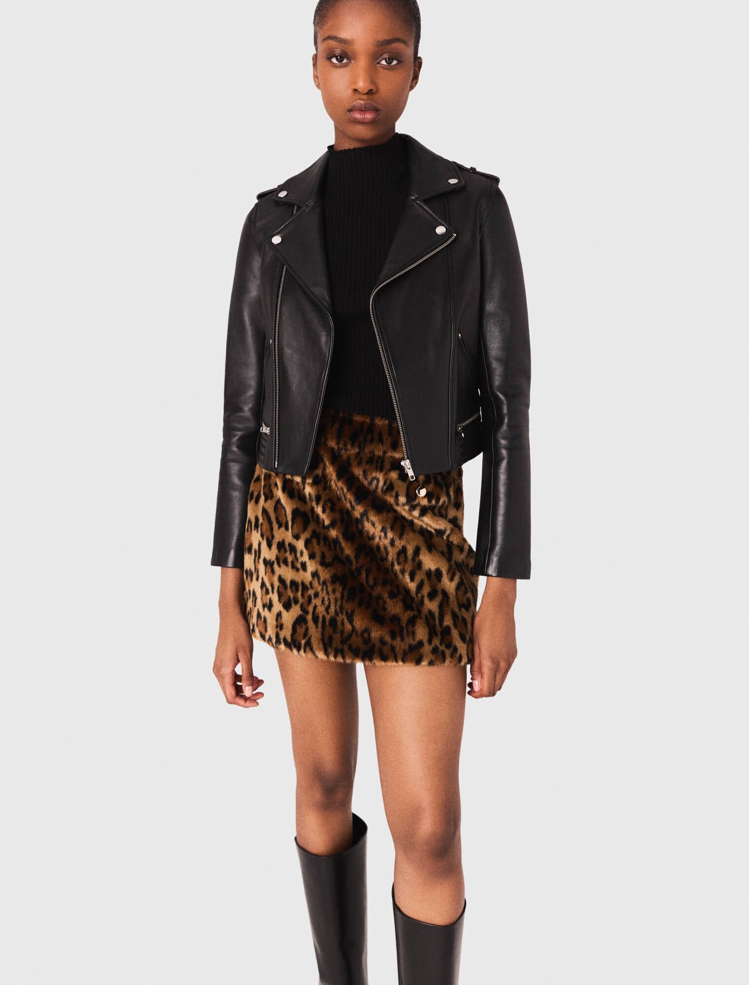 Blouson en cuir d'agneau