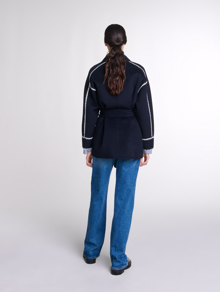 Manteau court double face